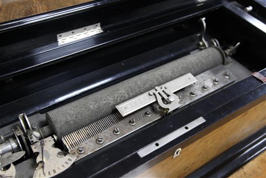 A 19th century Swiss Concerto Piccolo musical box, table case